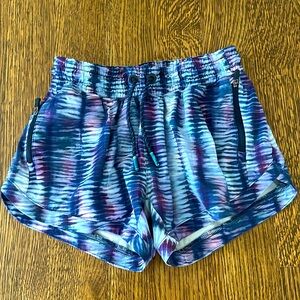 Athleta Girl Shorts - M/8-10 - Purple/navy/white pattern